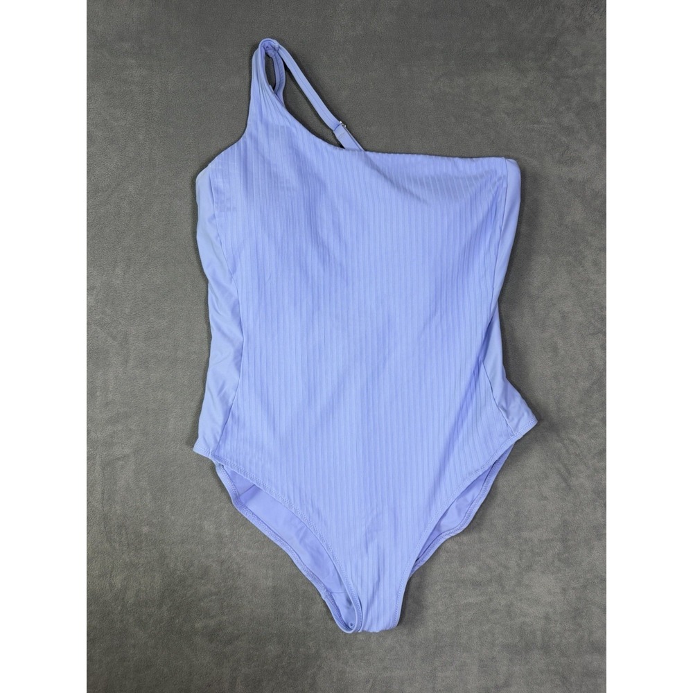 Athleta Women's One Shoulder Ribbed One Piece Bathing Suit Asymmetric Size Large